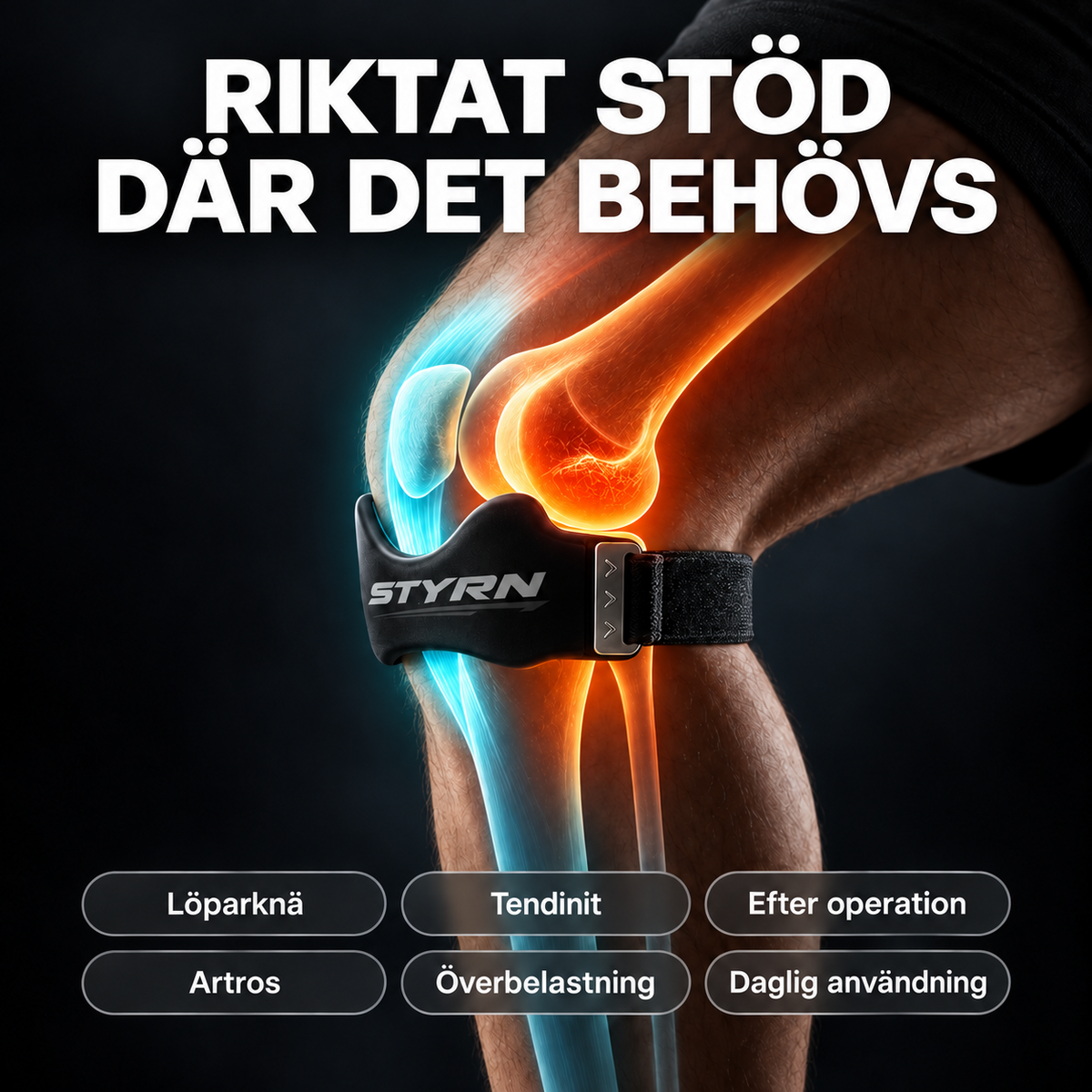 Du behöver inte linda in hela knät.